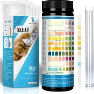 개 요로감염 검사 스트립 고양이를 위한 10가지 매개변수 소변 수의사를 정확한 50ct 방광 신장 간 SG pH