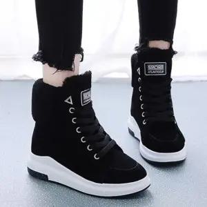 여성 4cm 후리스 하이탑 키높이운동화 겨울 털운동화 퍼운동화 키높이신발 어글리슈즈