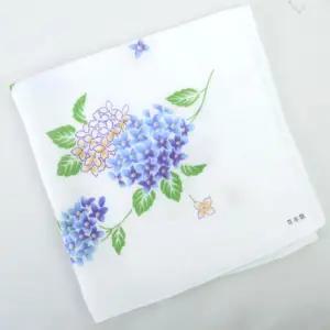 일본 가제손수건 타올 테누구이 (정사각) (수국 블루) 10장일제 답례품 예쁜 단체사은품 증수건 증품 얇은