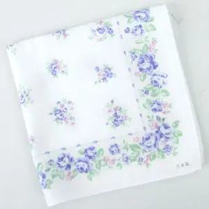 일본 가제손수건 타올 테누구이 (정사각) (작은장미 블루) 10일제 답례품 예쁜 단체사은품 증수건 증품 얇