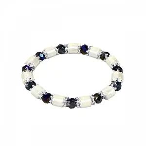 자석 건강팔찌 남자 블랙 크리스탈톤-WFHW8VC