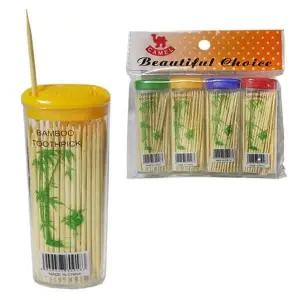 고품질 B휴대용 얇은 대나무 이쑤시개 요지 4통 이쑤시개 요지 대...
