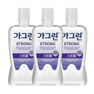[동아제약]고품질 가그린 스트롱 구강청결제 750ml x 3개+100ml 동아제약가그린 구강청결제 구강세정제 WF