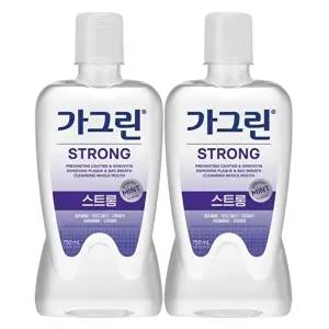 고품질 가그린 스트롱 구강청결제 750ml x 2개 구강세정제 동아가그린 가그린오리지널 가그린제로 WFHW41L