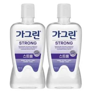 고품질 가그린 스트롱 구강청결제 750ml x 2개 구강세정제 동아가그...