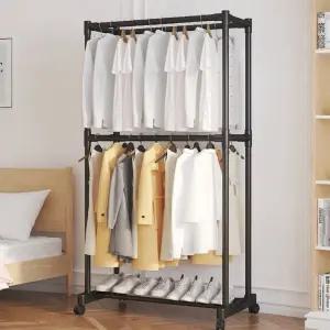 행거 옷걸이 옷장 원룸 드레스룸 더블 멀티 싱글 간이 이동식 2단