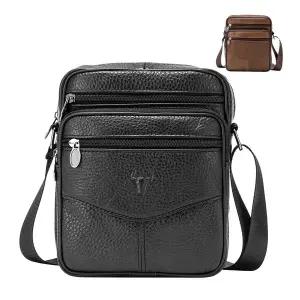 [블루마운트]8853 블루마운트 캐주얼 소가죽 남성 크로스백