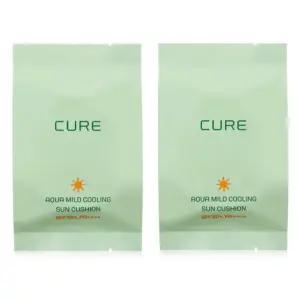 김정문알로에 큐어 아쿠아 마일드 선쿠션 리필 2개
