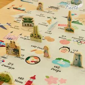 [올리버토이]피에스타 키즈룸 러그 한국지도