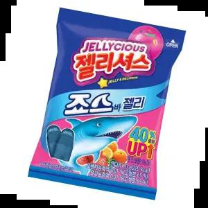 과일향 롯데 젤리셔스 죠스바 젤리 x 70g 8개