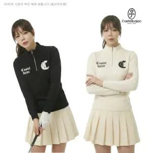 까스텔바작 여성 골프 부클 방풍안감 반집업 자수 티셔츠 스웨터 BGDWSW-801