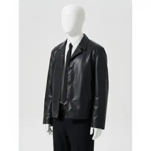8SECONDS 페이크 레더 자켓 블랙