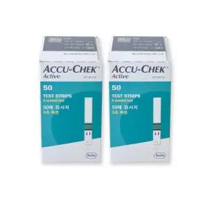 [2026-10월 이후] 로슈 아큐첵 액티브 혈당시험지 당뇨검사지 2통 100매