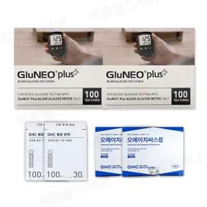 오상헬스케어 글루네오 플러스 스트립 200T+알콜솜 200매+채혈침 200개