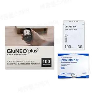 오상헬스케어 글루네오 플러스 스트립 100T+알콜솜 100매+채혈침 100개