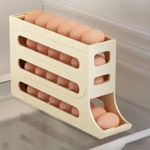 슬라이딩 에그 계란 트레이 간편한 공간활용 투명 계란보관함 달걀정리용기