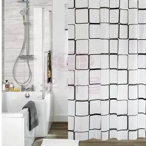 [NS홈쇼핑]칸막이 샤워 욕실 패브릭 헤링본 커튼 가리개 커튼봉 목욕 PEVA..[35695224]