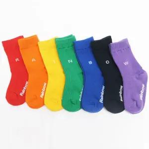 아동 양말 색깔양말 색깔 일곱 무지개색 무기재양말 유아 학생 키즈 7족 빨간양말