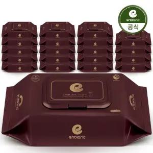 앙블랑 아기물티슈 80고평량 세이프 버건디 캡형 70매X20팩 N-DC20