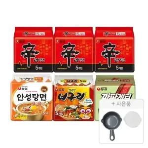 신신신안너짜(신라면15,안성5,너구리5,짜파5)+증정(전자레인지용 앞접시)