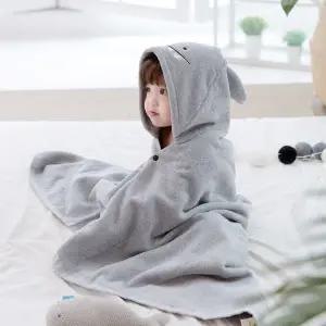 [보리보리/코니테일]아기목욕가운 - 샤크 (유아비치타올 신생아수건 샤워가운)