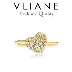 [VLIANE 브리앙] 18K 로맨틱 하트 다이아몬드 반지
