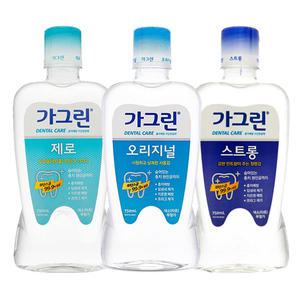 가그린 오리지날 750mlX3개 제로 스트롱 가글 구강