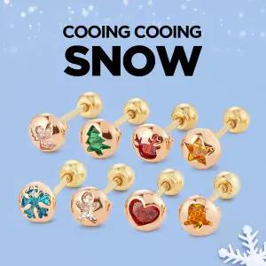 [도로시] 14k 쿠잉쿠잉 겨울이야기 스노우 피어싱(8type)(1개)
