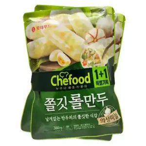 롯데푸드 의성마늘 쫄깃 롤만두 360g+360g