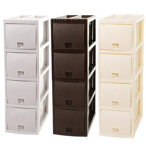 코코 4단서랍장 틈새 라탄 플라스틱 서랍장 수납장 사물함