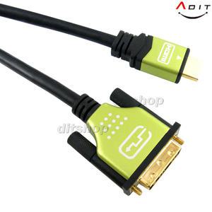 HDMI TO DVI 케이블 2M 1.3 ver LCDTV LED 컴퓨터 PC TV 모니터 연결 연장 영상 음성 HDMI케이블 영상선 2M