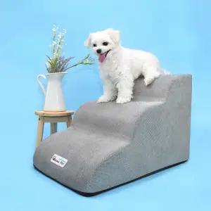 크림펫 커브형 강아지 계단 논슬립 애견 스텝 방수 2단 3단 4단