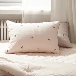 [지베딩] 초코베어 모달100% 사계절용 곰돌이 자수 베개커버 50X70 1P