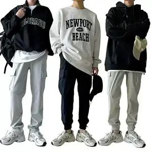 남자 기모 트레이닝 바지 츄리닝 운동복 겨울 빅사이즈 일자 와이드 조거 팬츠 카고