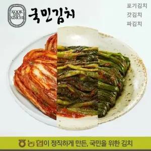 [농협국민김치] 포기3kg+갓1kg+파1kg 한국농협김치