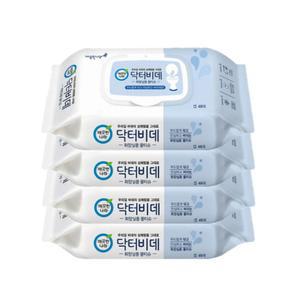 깨끗한나라 닥터비데 화장실용 물티슈 캡형 46매 4팩 (184매)