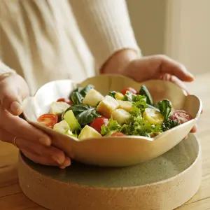 방짜유기 꽃 샐러드볼 1+1