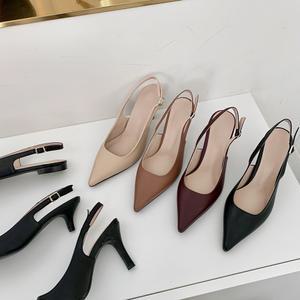 성수동수제화 스틸레토 슬링백 2cm,5cm,8cm 라텍스쿠션