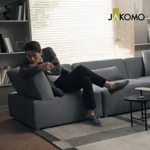 [자코모][이동형팔걸이 1개 증정]디올리 모듈 4인 젠위브 패브릭 소파+쿠션3개