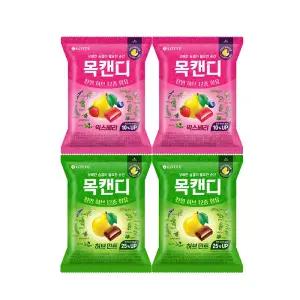 롯데웰푸드 목캔디(리뉴얼) 허브봉 217g, 2개 + 믹스베리봉 217g, 2개