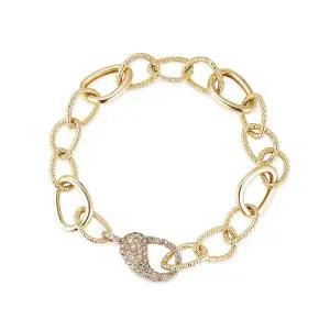 [도로시] 14k 볼륨 다이아몬드 사슬체인 팔찌