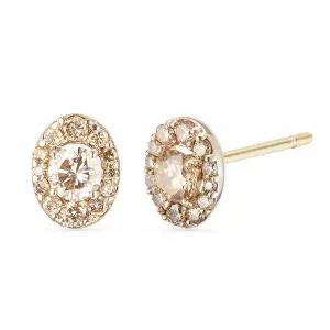 [도로시] 14k 이브닝 오벌 다이아몬드 귀걸이