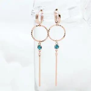 [오노마] ONM 14K 금침 오르넬라 로즈골드 원터치 스틱 드롭 귀걸이 (S9592482)