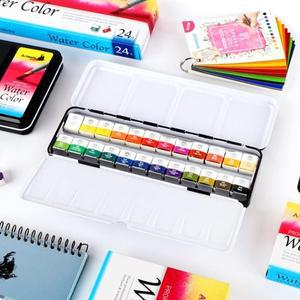 SANGWOO 아트메이트 전문가용 고체형 수채화물감 24색