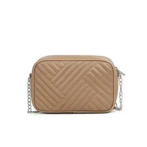 [셀러허브][라일리] Rly 베이지 라운드스퀘어 스티치 미니백 체인 크로스백 (S9520372)