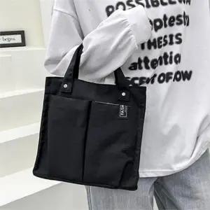 [셀러허브][라일리] Rly 스퀘어 캔버스백 간단한 외출 토트백  토트백 (S9515159)