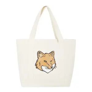 남성 폭스헤드 프린팅 에크루 토트백 LW05101WW0050 EC