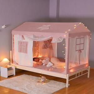예쁜 모기장 침대 방충망 여아 공주 모기장텐트 아기 낙하방지 텐트 텐트형