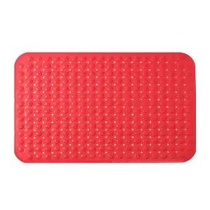 타일흡착 미끄럼방지 욕실매트 57x88cm 레드 WD7E102