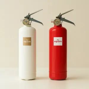 디앤데코 차량용 더스퀘어 국산 분말 ABC 디자인 소화기 1kg 유광 레드